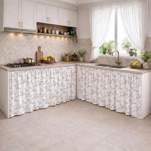 Under Sink Kitchen Cabinet Curtain